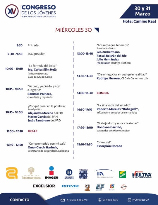 Horario de actividades