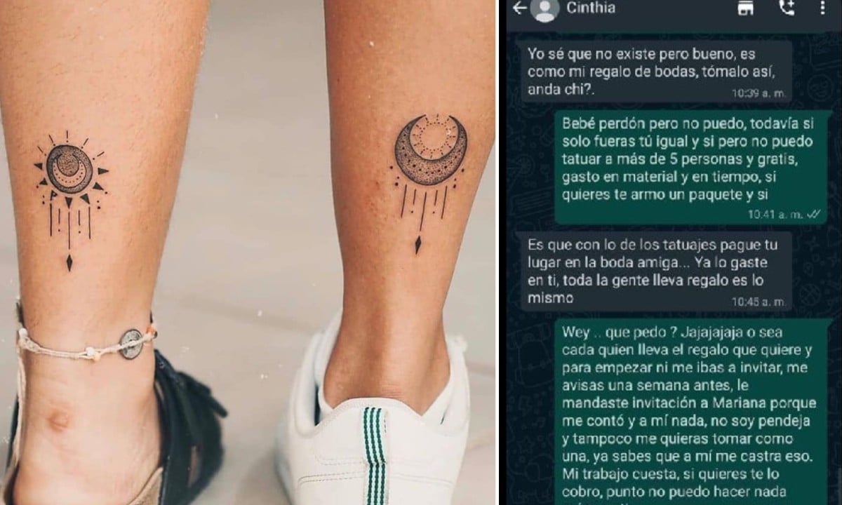 Lady Tatuajes” pide a su amiga que sea madrina de tatuajes en su boda